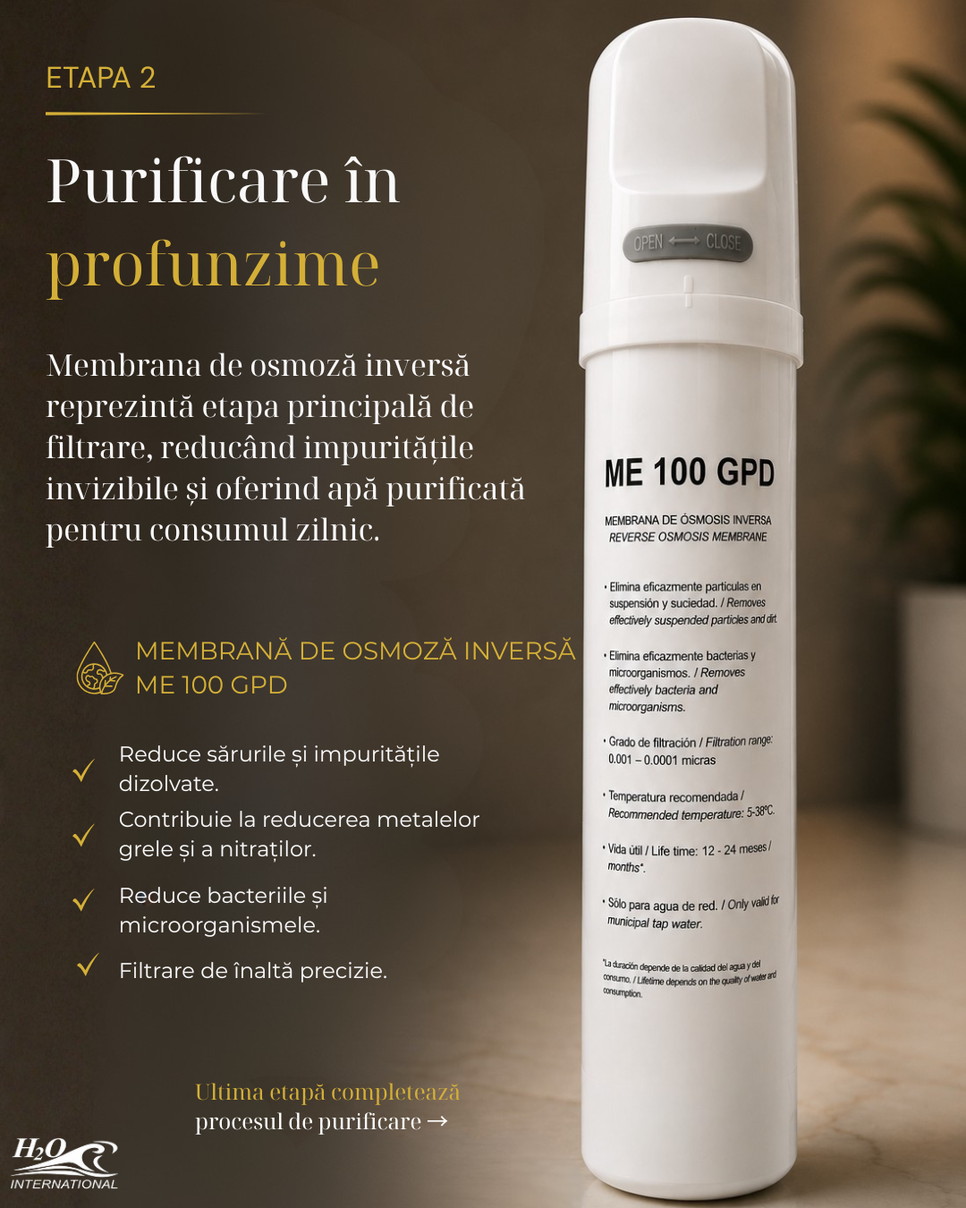 Dozator de apă cu osmoză inversă 3GS – Apă rece, caldă și la temperatura camerei