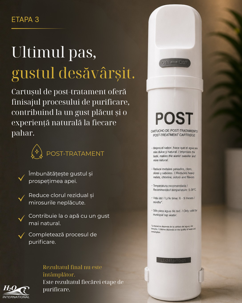 Dozator de apă cu osmoză inversă 3GS – Apă rece, caldă și la temperatura camerei